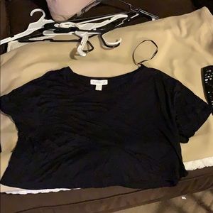 Black crop top